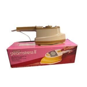Vintage OSROW Steamstress II Lightweight Steam Iron -w/Box & Cup - WORKS!
